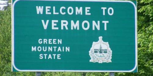 welcome to vermont sign
