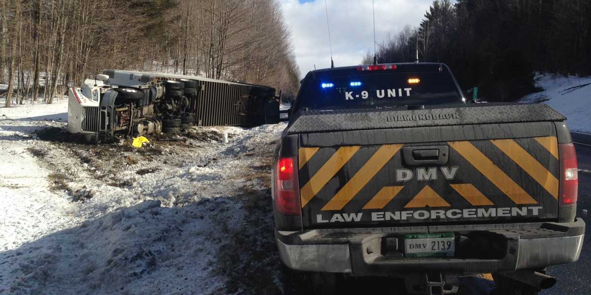 DMV Enforcement at crash site