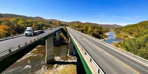 truck on a bridge