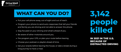 List of various techniques for avoiding distracted driving