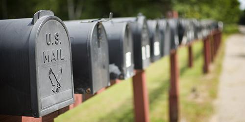 row of mailboxes