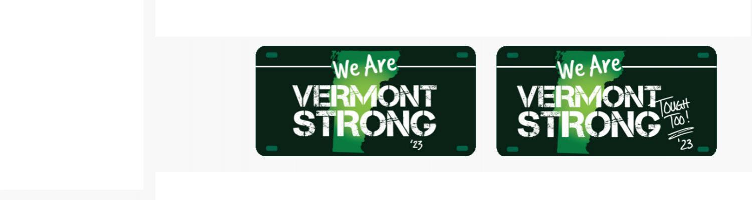 images of Vermont Strong License plates
