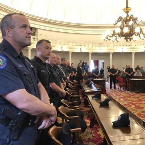 DMV Police officers at the statehouse