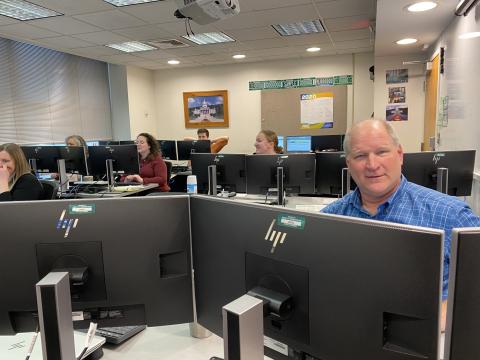 DMV employees in an office